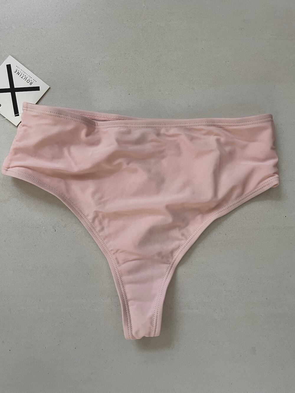 Boutine LA Swim High Waist Bikini Bottom Swimwear Summer Beach Pink